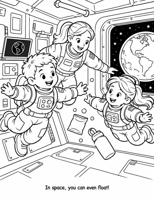 Sample astronaut coloring page